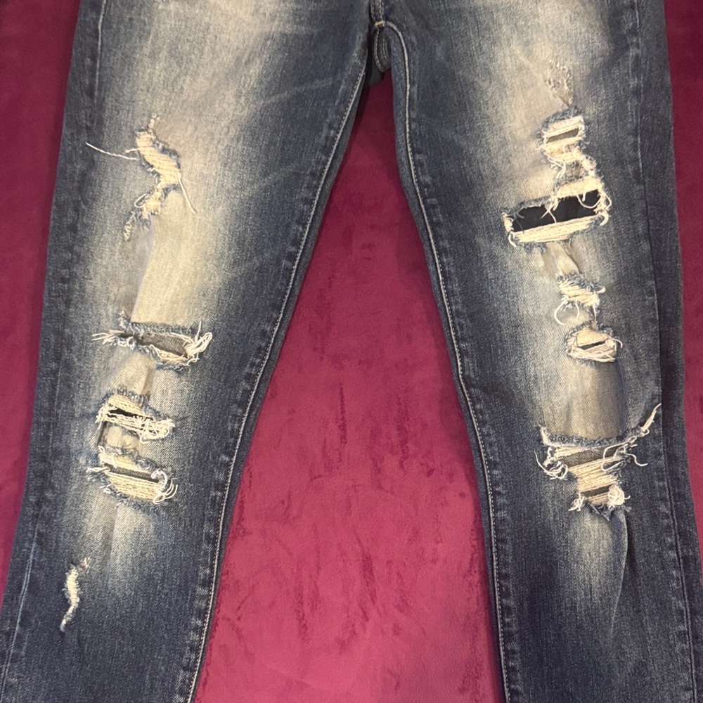 Vervet Women’s Distressed Denim Blue Jeans size 27 - Picture 7 of 15
